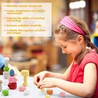 36 Balancing Wooden Blocks For Toddlers Multicolored Stacking Stones