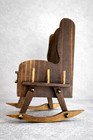 Wood Musical Rocking Chair  With Six Thread Spool Holders   Drawer