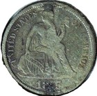 Vintage - 1875 Seated Liberty Dime - Love Token - G J D - Lt 014