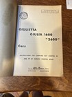Original Factory Alfa Romeo Giulia Giulietta 1600 2600 A b