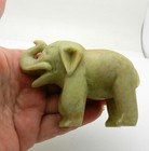 Antique Chinese Soapstone Carving  Elephant Statue Figurine