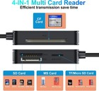 Compact Flash Card Reader  Multi Memory Card 4-in-1 Simultaneous Reading 5gbp   