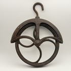 Antique Cast Iron Well Pulley R  H  Co  Farm Wheel  Industrial Collectible  10