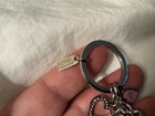 Coach Pink Purple White Rhinestones Hearts Charm Keyring Keychain Valentine