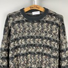 Vintage 90s Tricots St  Raphael Sweater Mens Medium Textured Gray Beige Pullover