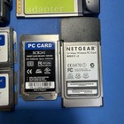 Lot Of 9 Pcmcia Pc Card Adapters Netgear Linksys Hp Smart Card Readers Wifi Lan