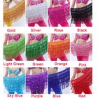 Belly Dance Costume Hip Scarf Sequin Tassel Fringe Waist Wrap Belt Fancy Skirt