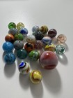 25 Random Mixed Assortment Game Marbles Shooter Glass Swirl Lot 