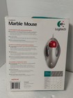 Logitech Marble Optical Trackball Mouse Gray red  904360-0403  Usb - New Sealed