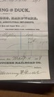 1878 Manning And Duck Receipt From Virginia   Truckee Railroad Co 