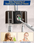 Toothpaste Dispenser Wall Mount With Toothbrush Holder   Automatictoothpaste Squ