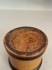 Antique Turned Treen Round Covered Box  Original Paint