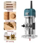 Compact Wood Router Tool Electric Hand Trimmer Set 6 Variable Speed