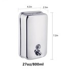 2 Pack Soap Dispenser Wall Mount Stainless Steel Manual Liquid Pump  800ml 27oz 