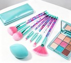 Glitter Makeup Brush Set For Teens  Unicorn Foundation Blush Fan Lip Highligh   