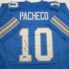 Autographed signed Isiah Pacheco Detroit Blue Football Jersey Jsa Coa