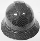 Hard Hat Full Brim Custom Hydro Dipped Hex Weave Carbon Fiber 3d New Sick Killer
