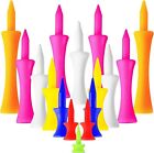 50 100 Count Step Down Plastic Golf Castle Tees  Unbreakable  Mixed Or Same