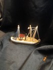 This Item Appears To Be A Vintage Handcrafted Wooden Boat Model  Likely Used For