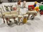 Vtg Fisher-price Little People Farm Animals   Accessories Lot