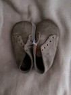 Vintage Leather Baby Shoes Toddler White Lace-up Worn   Loved