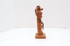 Vintage Northwest Coast Wood Carved Totem Pole 10 5  Tall Signed Sculpture B c 