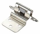 25 Pair 50 Pcs Self Closing Cabinet 3 8 Offset Inset Hinges Satin Nickel 62726