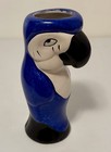 Parrot Macaw Blue Ceramic Tiki Mug Barware Vase  Hand Painted Vintage Tiki Bar