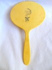 Large Antique Beveled Hand Mirror  Celluloid  Indian Head    n  Engraved