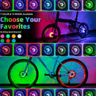 Rockbros Bike Wheel Hub Light Flashlight Spoke 7 Color Usb Led Safe Rechargeable