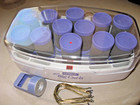 Conair Big Curls 12 Jumbo Velvet Hot Rollers Curlers Mist Clips -gentle To Hair
