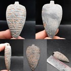 Wonderful Old Lapis Lazuli Inscription Writting Stone Carved Pendant 
