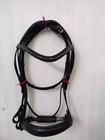 Black Crystal Brow-band Dressage Leather Bridle With Softy Padding 