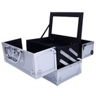 Sm-2176 Aluminum Makeup Train Case With Mirror Jewelry Box Cosmetic Organizer