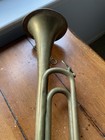 Vintage Brass Military Bugle With Mouthpiece  good Condition 