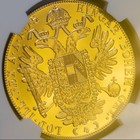 1915 Austria Gold 4 Ducat Restrike Ngc Ms69 Imperial Franz Joseph I              