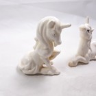 Vintage Porcelain Unicorns Small Sitting Mid Century