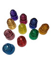 10 Vintage Colorized Glass Insulators Set Of Antique Decorative Glass Ships Fast