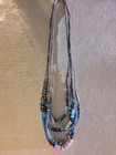 Vintage Native American  Turquoise  And Sterling  Necklaces
