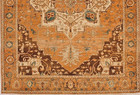 8x10 Hand Knotted Heriz Serapi Wool Rug Geometric Oriental Vintage Style