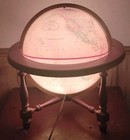 Vintage Replogle 12 Inch Diameter World Premier Series Light Up Globe On Stand