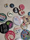 Vintage 70s 80s 90s Pinback Button Lot  19pcs  - Ac dc  Sf Giants  Wnew  Popeye