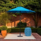  7 5 Ft Outdoor Market Patio Umbrella With Crank  6 Ribs  Sky Blue