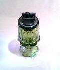 Mid-century Fenton Valencia   Colonial Green Glass Tall Table Lighter