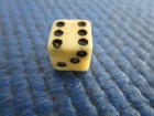 Revolutionary War colonial Era Bone Gaming Die With Royal Tax Stamp