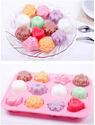 3-pack Food Grade Silicone Flower Molds Non-stick Baking Mold For Chocolate Cand