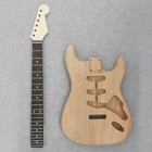 Diy Standard Electric St Guitar Kit 2pc Solid Mahogany Body 1pc Maple Neck Bone