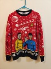 Star Trek Sweater Large Numskull Ugly Christmas Beam Me Up Santa Trek The Halls