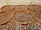 Imperial Glass Shoji Trellis 22k Gold Sake Glasses - Excellent 