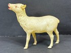 Vintage 1940s Celluloid Sheep Red Eyes Made In Japan 6  Plastic Farm Animal